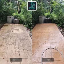 Power Washing a Stamped Concrete Patio in Vernon, NJ